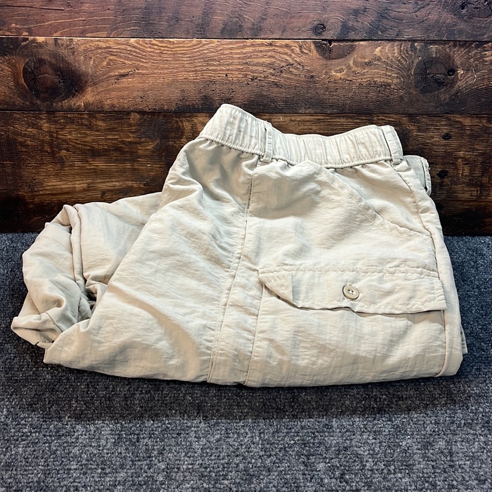 Sportif USA Outdoor Men’s Cargo Convertible Hiking Pants Size XL Khaki Nylon